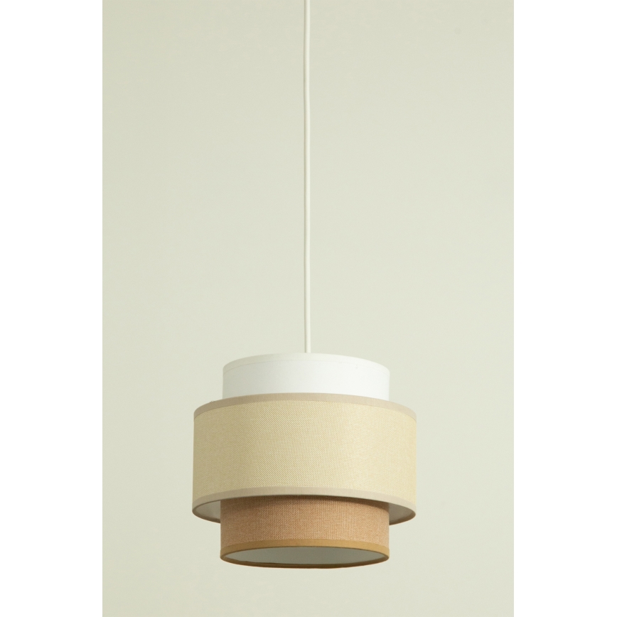 Brilagi - Lustre suspendu sur câble RESNA 3xE27/60W/230V Ø 45 cm crème/beige