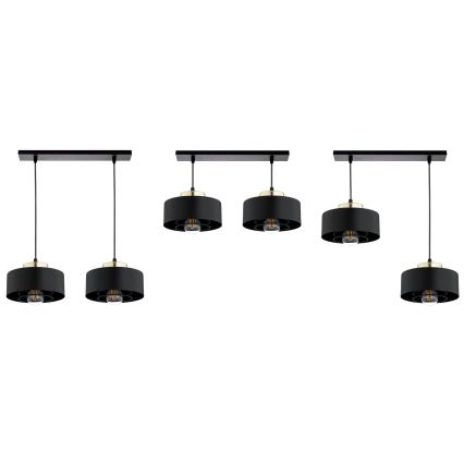 Brilagi - Lustre suspendu sur câble SPRING 2xE27/60W/230V noir/doré