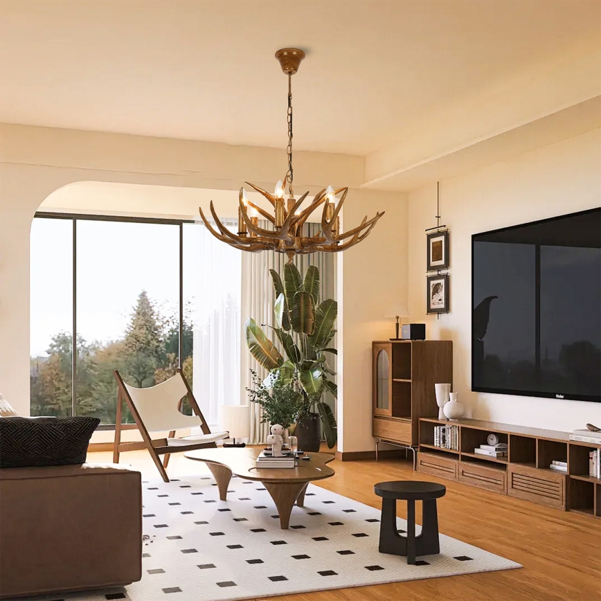 Brilagi - Lustre suspendu sur chaîne DEER 6x E14 / 10W / 230V Ø 70 cm