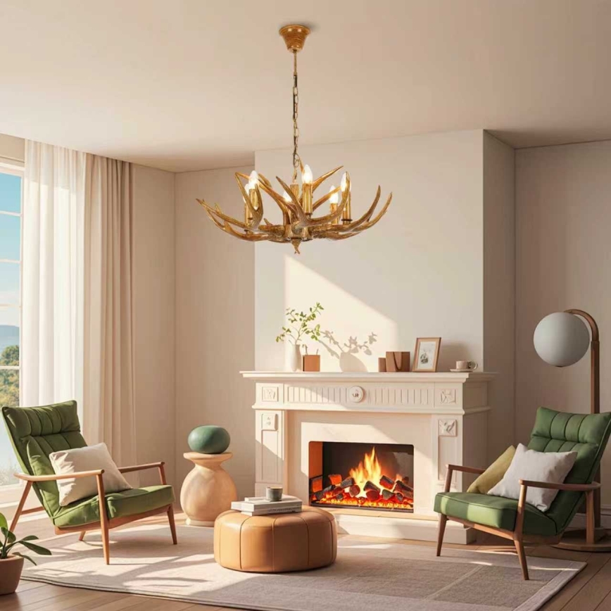 Brilagi - Lustre suspendu sur chaîne DEER 6x E14 / 10W / 230V Ø 70 cm