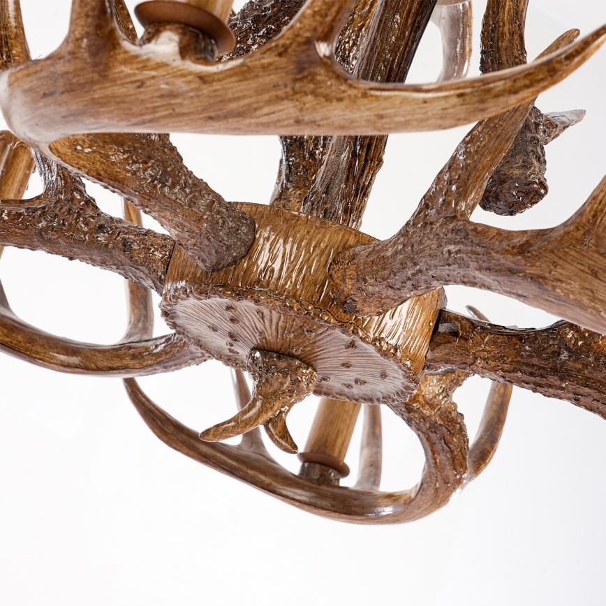 BRILAGI - Lustre suspendu sur chaîne DEER 6xE14/10W/230V Ø 80 cm en forme de bois de cerf