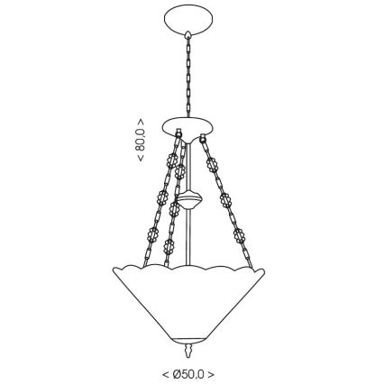 Brilagi - Lustre Tiffany en vitrail SUNFLOWER suspendu par une chaîne 3xE27/60W/230V Ø 50 cm