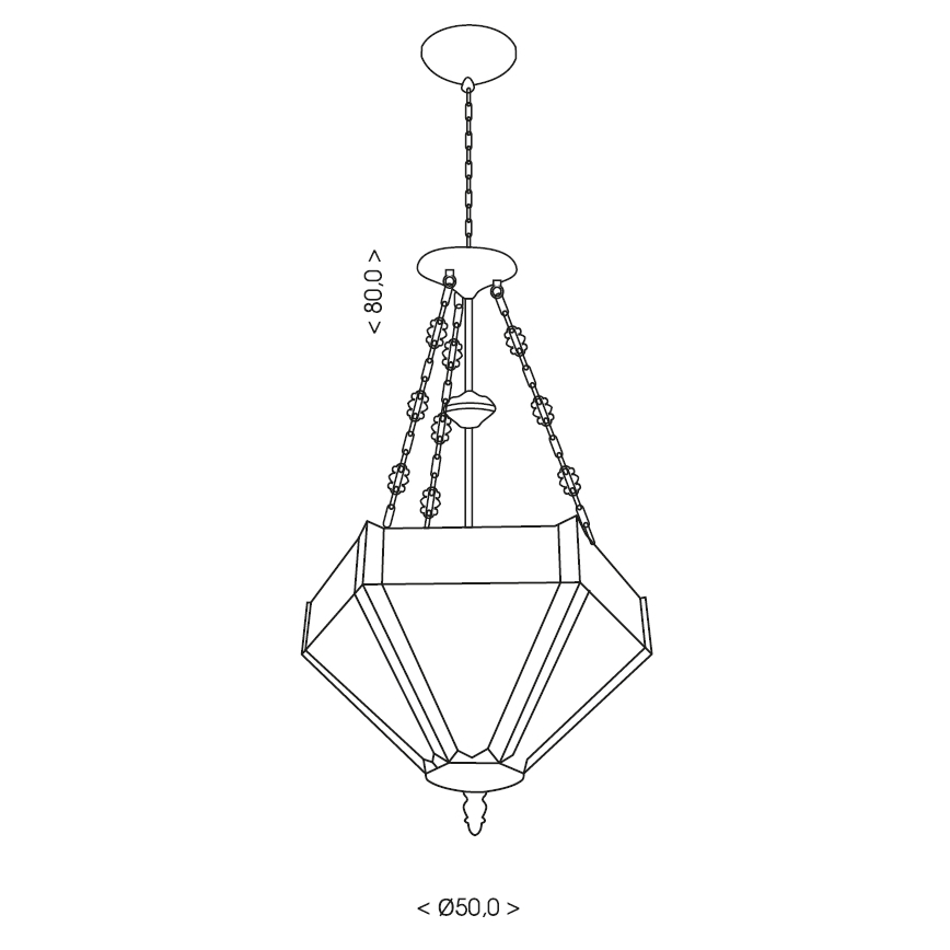 BRILAGI - Lustre Tiffany en vitrail sur chaîne EMERALD 3xE27/60W/230V Ø 50 cm