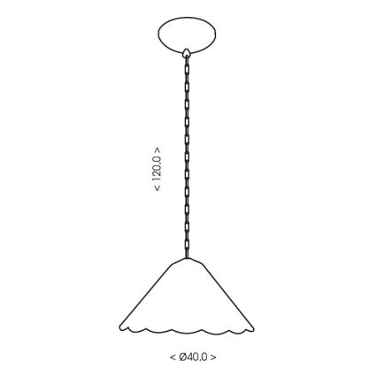 Brilagi - Lustre Tiffany en vitrail sur chaîne FOLIA 1xE27/60W/230V Ø 40 cm