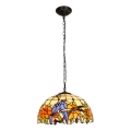 Brilagi - Lustre Tiffany en vitrail sur chaîne JUNGLE 1 x E27 / 60 W / 230 V, diam. 40 cm