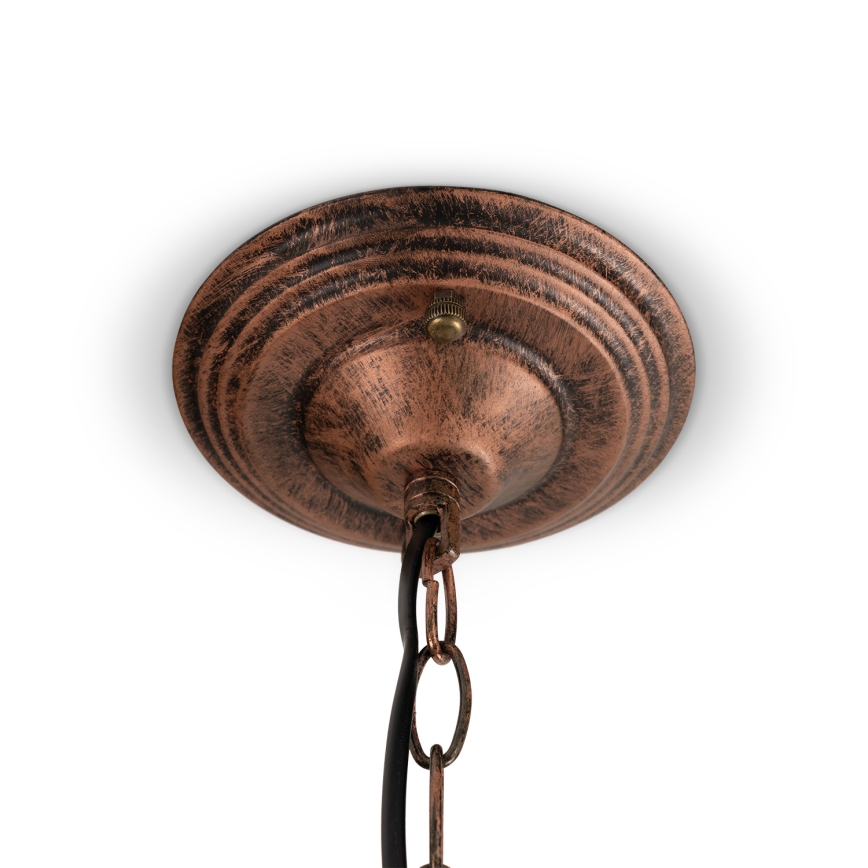 Brilagi - Lustre Tiffany en vitrail sur chaîne JUNGLE 1 x E27 / 60 W / 230 V, diam. 40 cm
