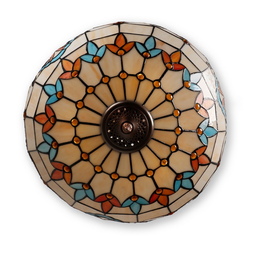 Brilagi - Lustre Tiffany en vitrail sur chaîne MIRABELLA 3xE27/60W/230V Ø 50 cm