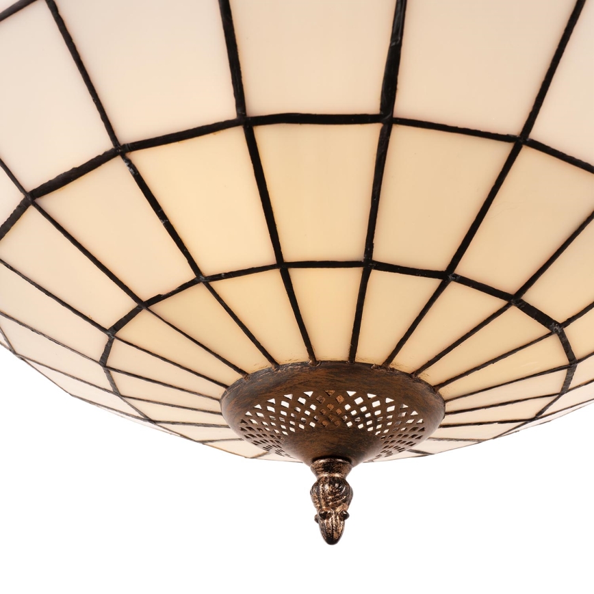 Brilagi - Lustre Tiffany en vitrail sur chaîne SIENNA 3xE27/60W/230V, Ø 50 cm