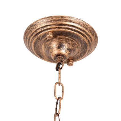 Brilagi - Lustre Tiffany en vitrail sur chaîne SIENNA 3xE27/60W/230V, Ø 50 cm