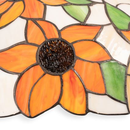 Brilagi - Lustre Tiffany en vitrail suspendu par chaîne SUNFLOWER 1xE27/60W/230V Ø 40 cm