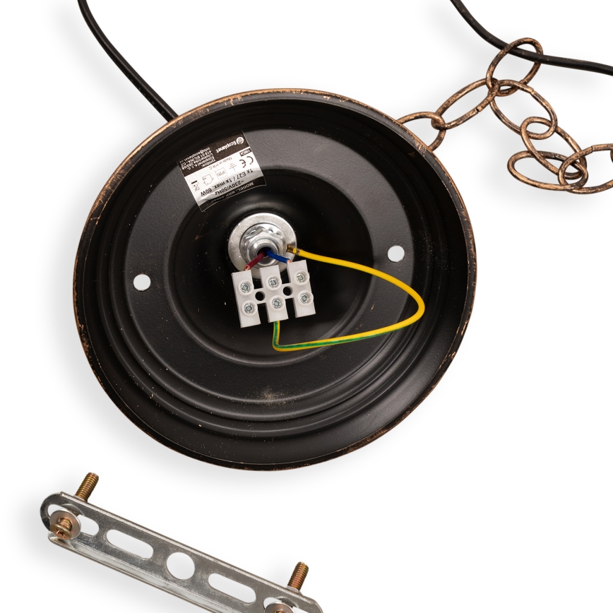 Brilagi - Lustre Tiffany en vitrail suspendu par chaîne SUNFLOWER 1xE27/60W/230V Ø 40 cm