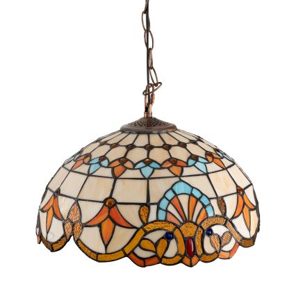Brilagi - Lustre Tiffany en vitrail suspendu sur chaîne MIRABELLA 1xE27/60W/230V Ø 40 cm