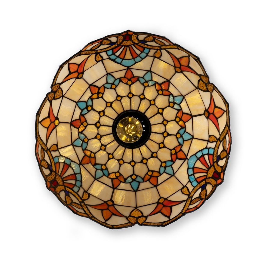 Brilagi - Lustre Tiffany en vitrail suspendu sur chaîne MIRABELLA 1xE27/60W/230V Ø 40 cm