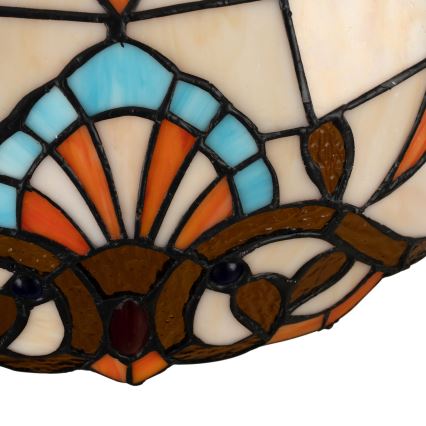 Brilagi - Lustre Tiffany en vitrail suspendu sur chaîne MIRABELLA 1xE27/60W/230V Ø 40 cm