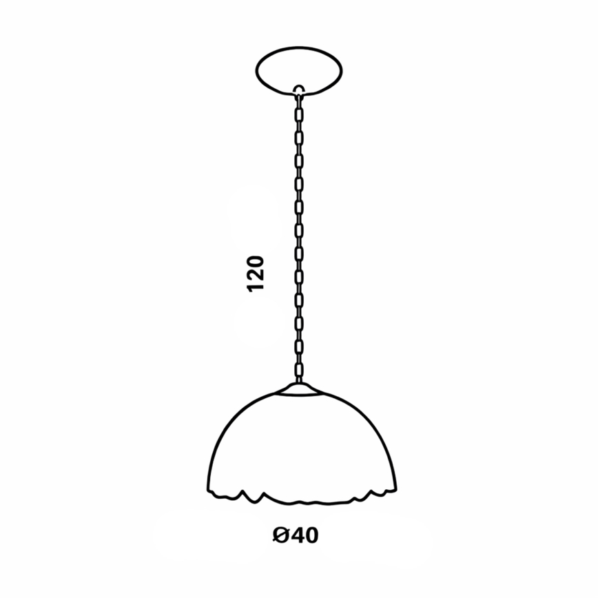 Brilagi - Lustre Tiffany en vitrail suspendu sur chaîne MIRABELLA 1xE27/60W/230V Ø 40 cm