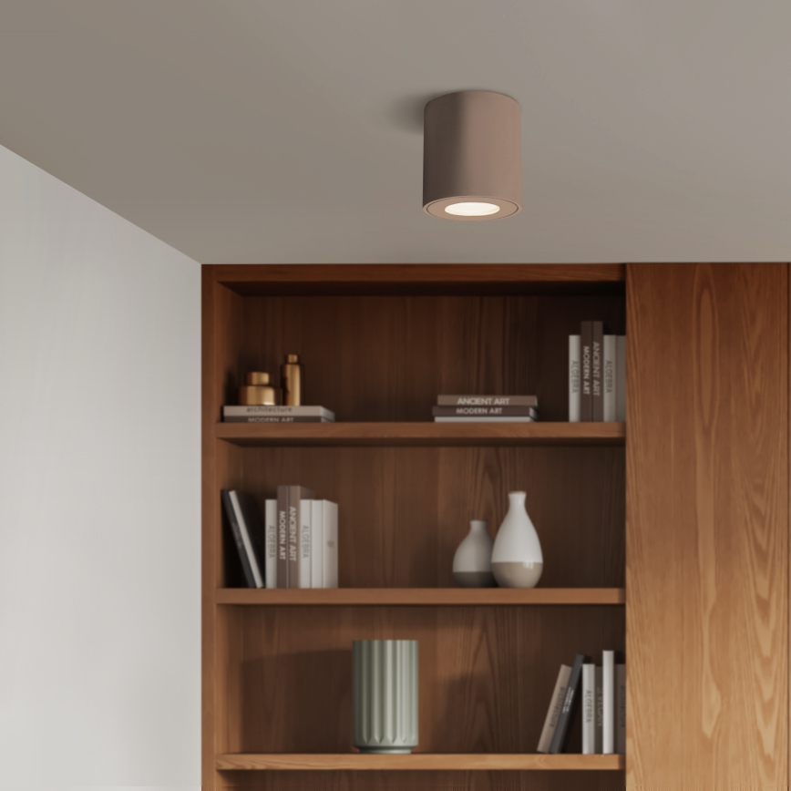 Brilagi - Luminaire LED RGBW dimmable pour salle de bains MIA 1xGU10/4,8W/230V 3000K 84x80 mm beige IP54 + télécommande