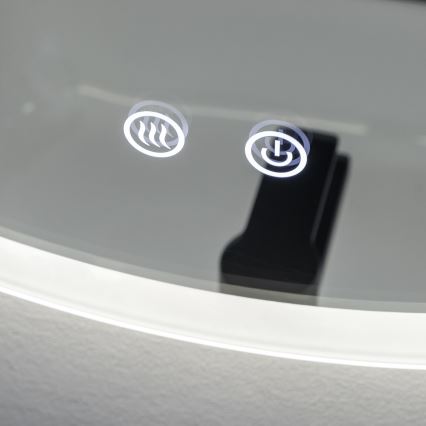 Brilagi - Miroir chauffant LED pour salle de bains CLARA ECO 12W 230V Ø 60 cm IP44 IRC 90, dimmable + CCT