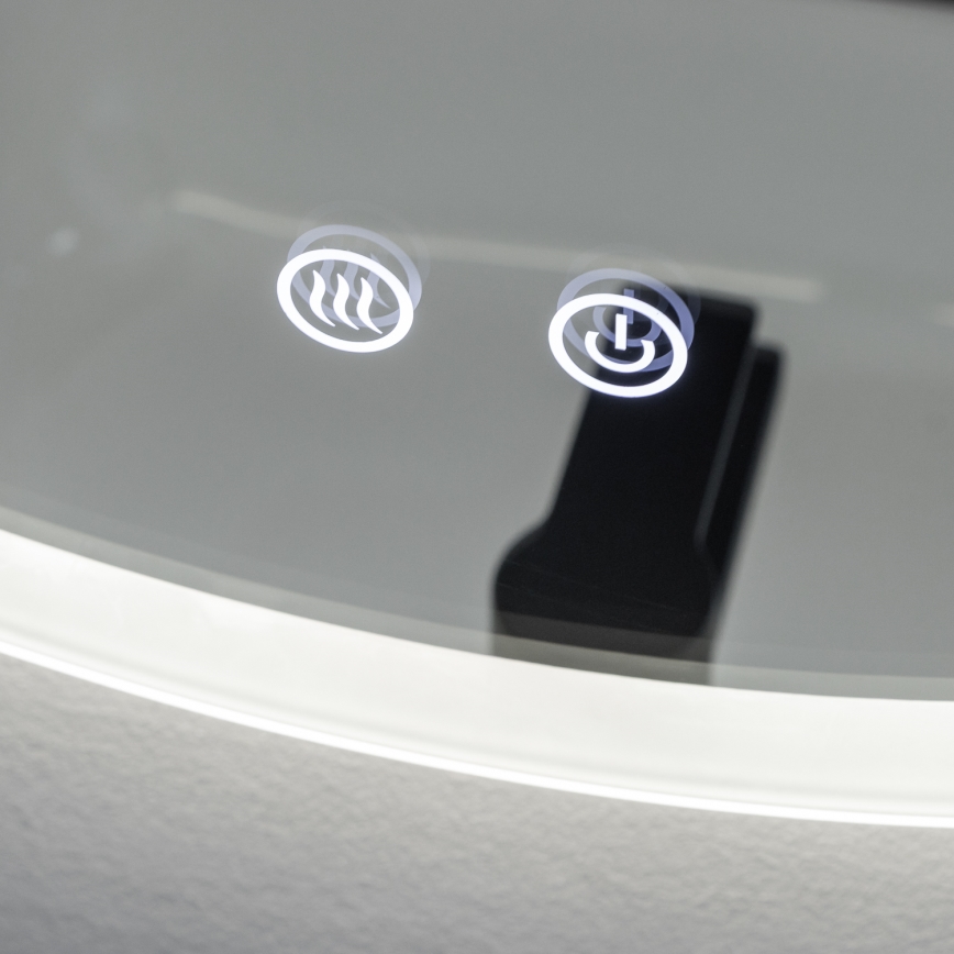 Brilagi - Miroir chauffant LED pour salle de bains CLARA ECO 12W 230V Ø 60 cm IP44 IRC 90, dimmable + CCT