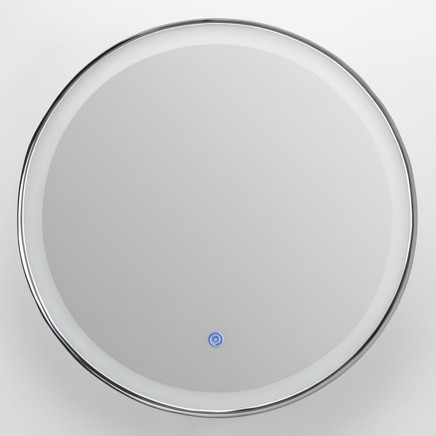 Brilagi - Miroir chauffant de salle de bain LED dimmable avec rétroéclairage ALU PRO, 18 W, 230 V, Ø 60 cm, 3000/4000/6500 K, IP44, finition chrome brillant