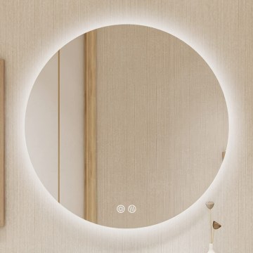 Brilagi - Miroir chauffant LED dimmable de salle de bains rétroéclairé DEMI ECO LED/12W/230V Ø 60 cm 3000/4000/6500K IP44
