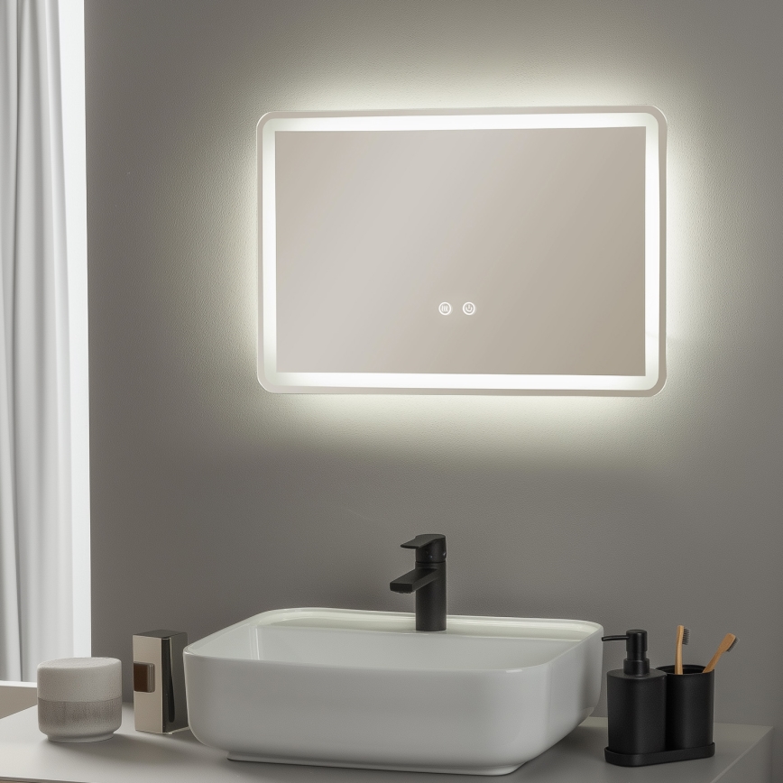 Brilagi - Miroir chauffant LED de salle de bains BELLA LED/12W/230V 40x60 cm IP44 IRC 90 dimmable + CCT