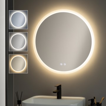 Brilagi - Miroir chauffant LED dimmable pour salle de bains, rétroéclairé CLARA ECO LED/12W/230V Ø 60 cm 3000/4000/6500K IP44 CRI 90
