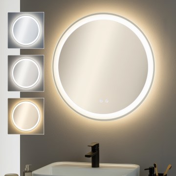 Brilagi - Miroir chauffant LED pour salle de bains AVA PRO LED 18,5 W / 230 V Ø 60 cm IP44 IRC 90 à intensité réglable + CCT (température de couleur réglable)