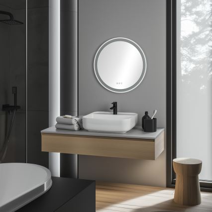 Brilagi - Miroir chauffant LED RGBW pour salle de bains AVA PRO LED/18W/230V Ø 60 cm IP44 IRC 90 dimmable + CCT