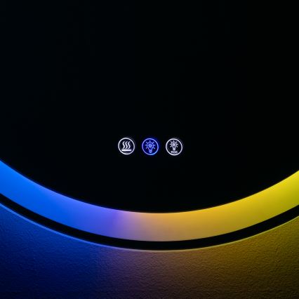 Brilagi - Miroir chauffant LED RGBW pour salle de bains AVA PRO LED/18W/230V Ø 60 cm IP44 IRC 90 dimmable + CCT