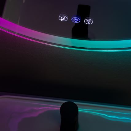 Brilagi - Miroir chauffant LED RGBW pour salle de bains AVA PRO LED/18W/230V Ø 60 cm IP44 IRC 90 dimmable + CCT