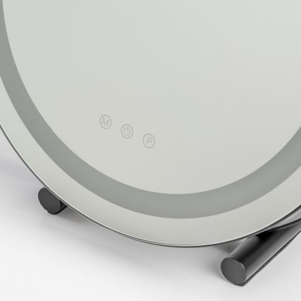BRILAGI - Miroir de maquillage LED dimmable CALIFORNIA LED/17W/230V 3000/4000/6500K Ø 42 cm noir