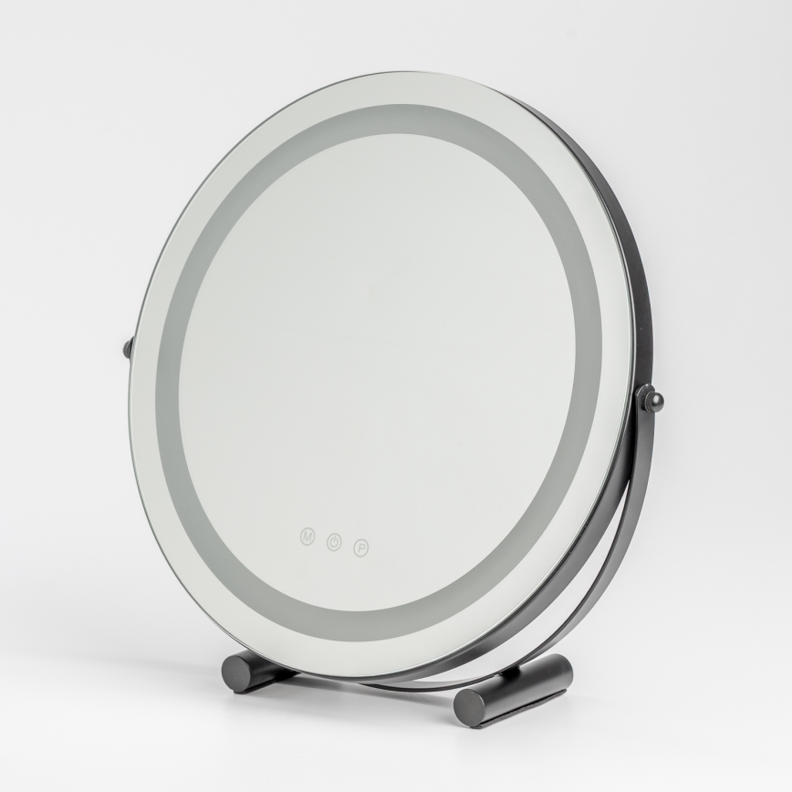 BRILAGI - Miroir de maquillage LED dimmable CALIFORNIA LED/17W/230V 3000/4000/6500K Ø 42 cm noir