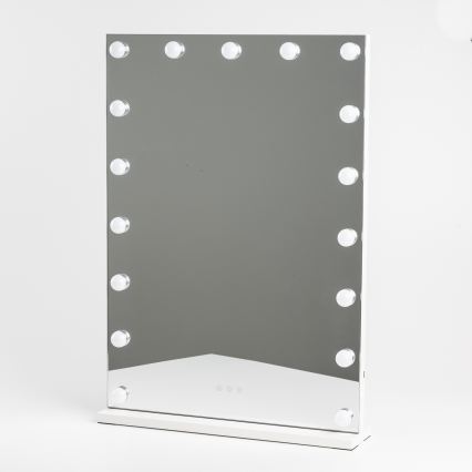 BRILAGI - LED miroir de maquillage à intensité réglable HOLLYWOOD LED/15W/230V CCT + 2x USB 55x77 cm blanc