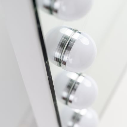 BRILAGI - LED miroir de maquillage à intensité réglable HOLLYWOOD LED/15W/230V CCT + 2x USB 55x77 cm blanc