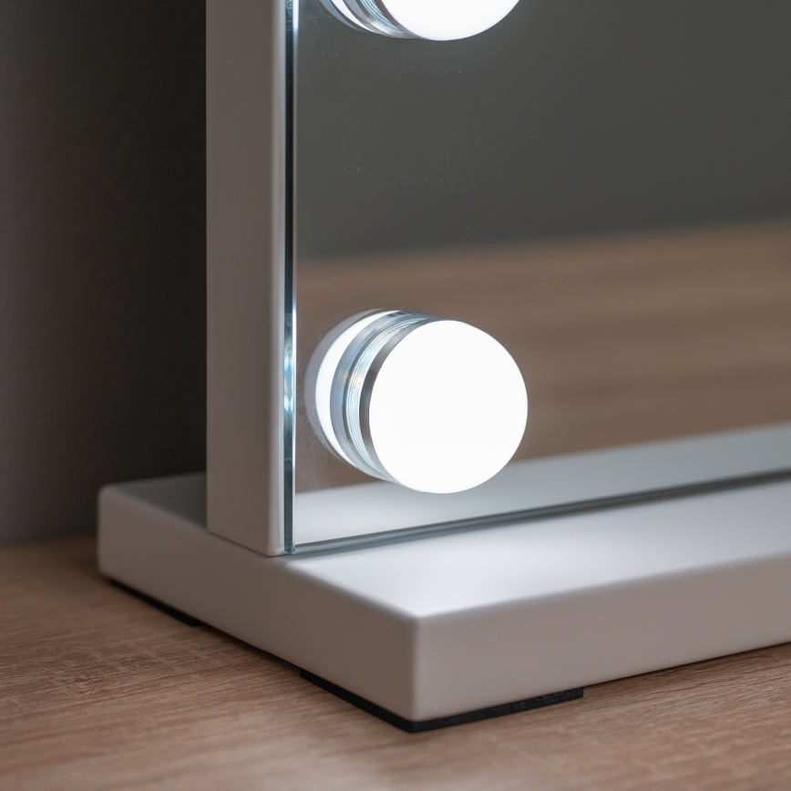 BRILAGI - LED miroir de maquillage à intensité réglable HOLLYWOOD LED/15W/230V CCT + 2x USB 55x77 cm blanc