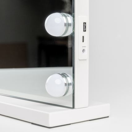 BRILAGI - LED miroir de maquillage à intensité réglable HOLLYWOOD LED/15W/230V CCT + 2x USB 55x77 cm blanc