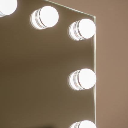 BRILAGI - LED miroir de maquillage à intensité réglable HOLLYWOOD LED/15W/230V CCT + 2x USB 55x77 cm blanc