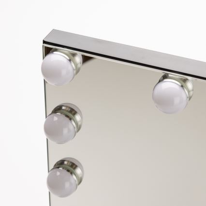 BRILAGI - Miroir de maquillage LED à intensité variable HOLLYWOOD LED/15W/230V CCT + USB noir