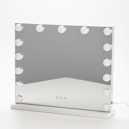 BRILAGI - Miroir de maquillage LED dimmable HOLLYWOOD LED/15W/230V CCT + USB blanc