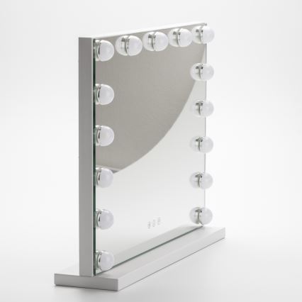 BRILAGI - Miroir de maquillage LED dimmable HOLLYWOOD LED/15W/230V CCT + USB blanc