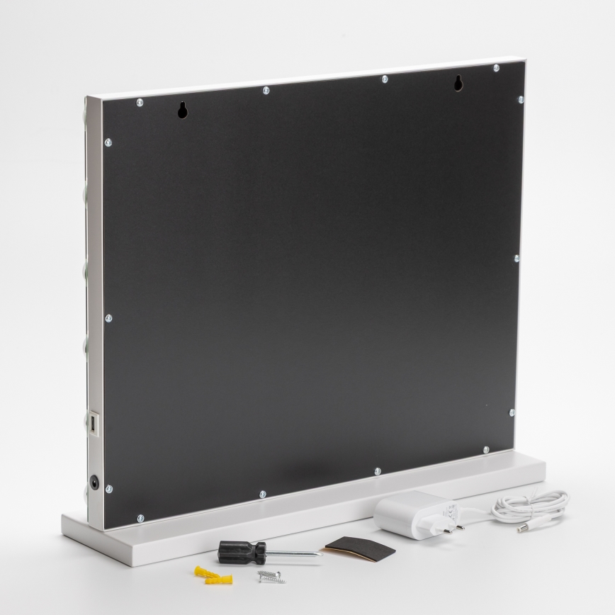 BRILAGI - Miroir de maquillage LED dimmable HOLLYWOOD LED/15W/230V CCT + USB blanc