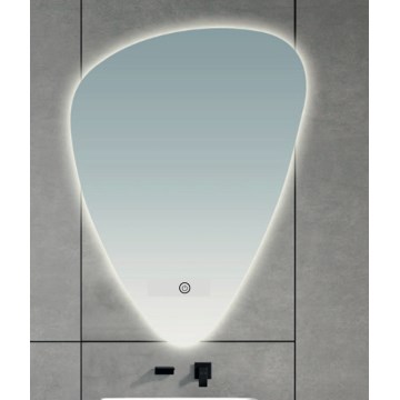 Brilagi - Miroir de salle de bains GOCCIA LED, 19 W, 230 V, 67 x 50 cm, IP44, IRC 90, à intensité variable + CCT (température de couleur réglable)