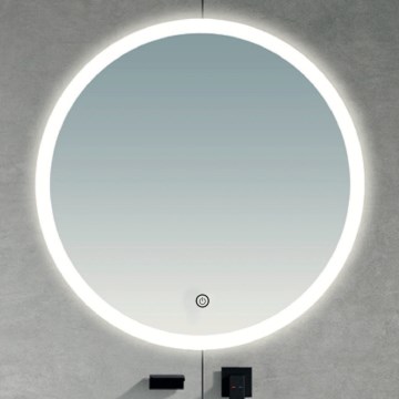 Brilagi - Miroir de salle de bains LED CUNEO 19 W / 230 V, Ø 60 cm, IP44, IRC 90, dimmable avec CCT réglable