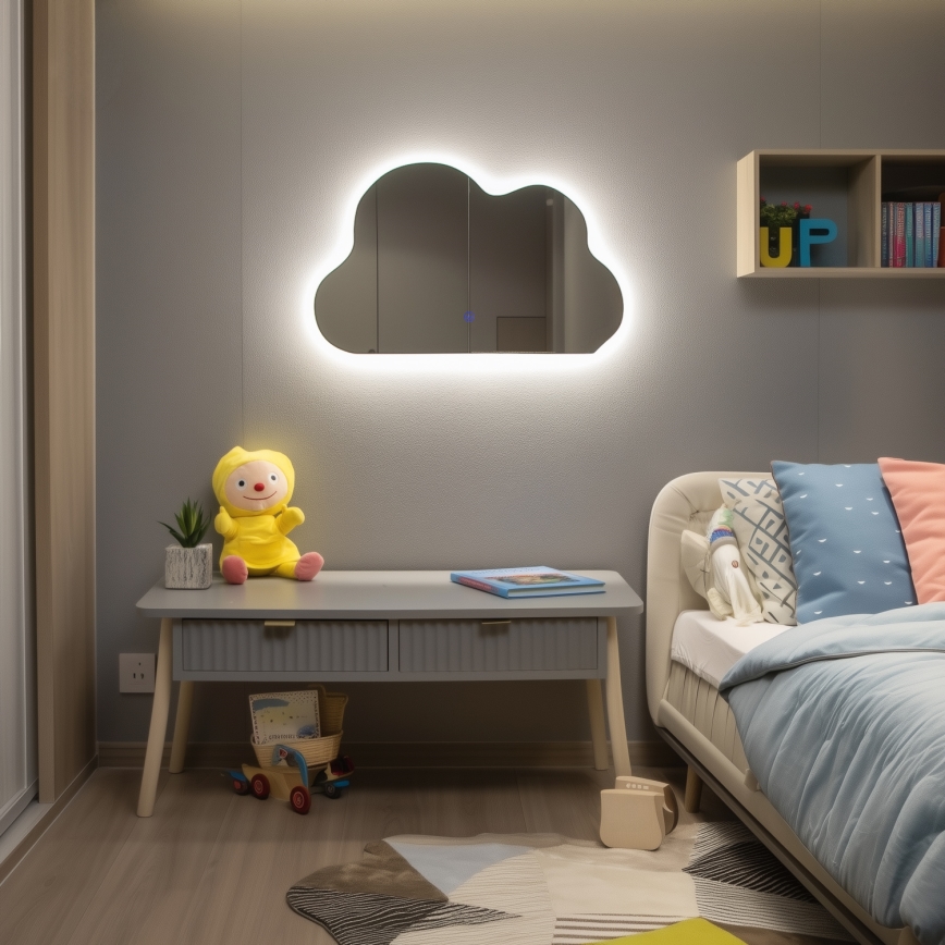 Brilagi - Miroir de salle de bains NUVOLA LED/19W/230V 37x60 cm IP44 IRC 90 dimmable + CCT