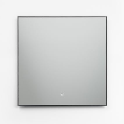 Brilagi - Miroir LED pour salle de bains SUELLO LED/24W/230V 60x60 cm noir IP44 IRC 90 dimmable + CCT
