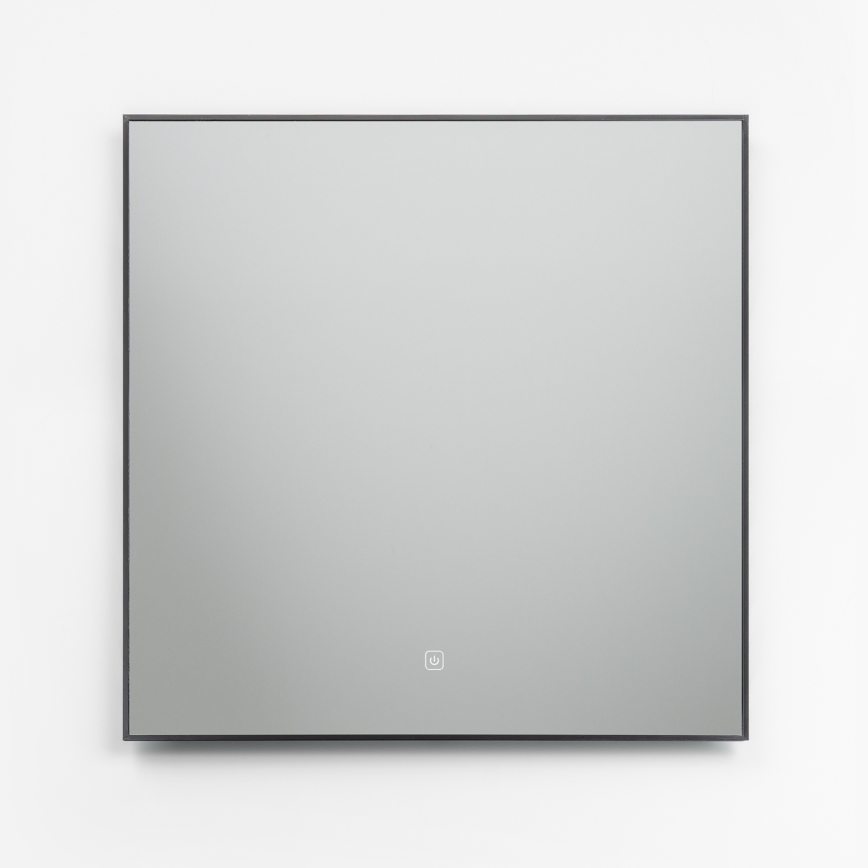Brilagi - Miroir LED pour salle de bains SUELLO LED/24W/230V 60x60 cm noir IP44 IRC 90 dimmable + CCT