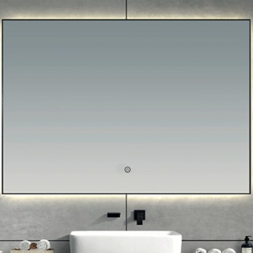 Brilagi - Miroir de salle de bains LED SUELLO LED/28W/230V 60x80 cm noir IP44 IRC 90 dimmable + CCT