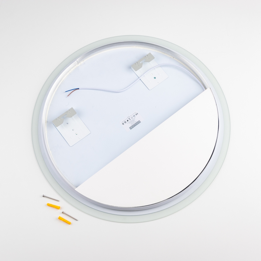 Brilagi - Miroir LED pour salle de bains BERNATE LED/19W/230V Ø 60 cm argenté IP44 IRC 90 dimmable + CCT