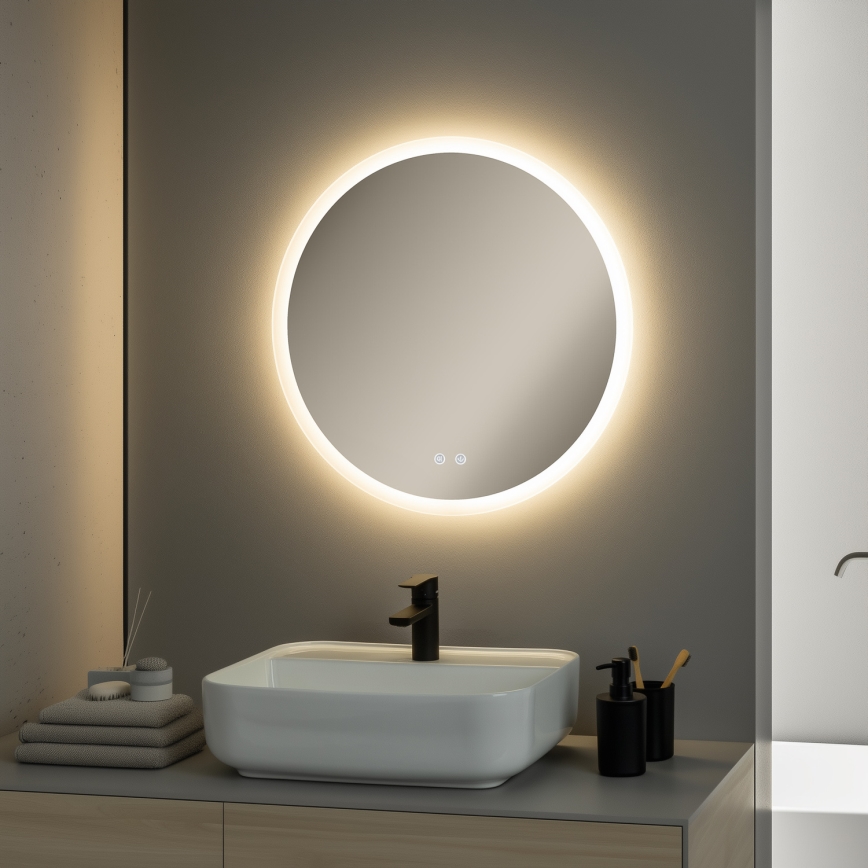 Brilagi - Miroir chauffant LED pour salle de bains CLARA PRO LED/19W/230V Ø 60 cm IP44 IRC 90 dimmable + CCT