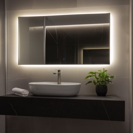 Brilagi - Miroir de salle de bains LED LUCE LED/36W/230V 60x120 cm IP44 IRC 90 dimmable + CCT